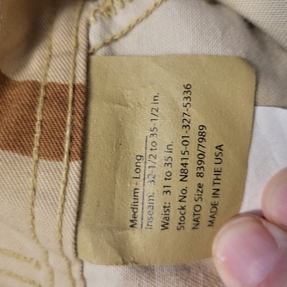 Men's Camouflage Cargo Pants 31in To 35in Military issue - Picture 3 of 3